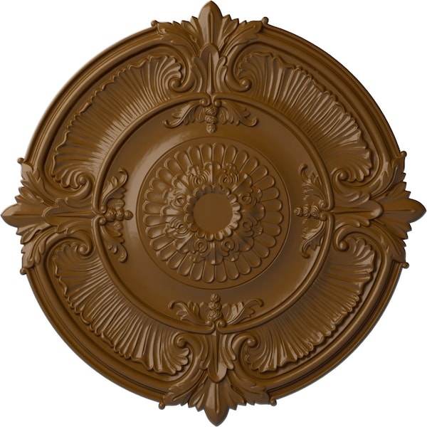 Ekena Millwork Attica Acanthus Leaf Ceiling Medallion (Canopies up to 4 5/8"), 53 1/2"OD x 3 1/2"P, Smokey Topaz CM53ATSTF - main